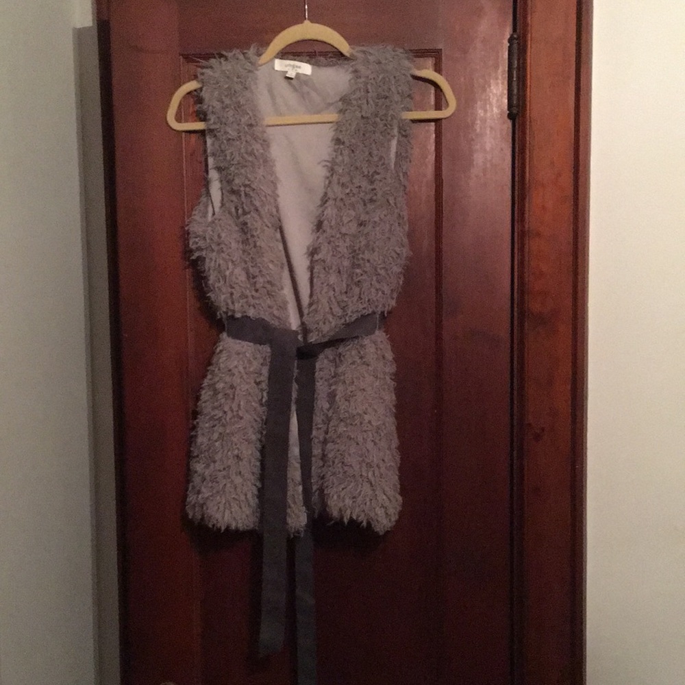 Anthropologie umgee furry belted vest. Size  S